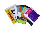 2.0 mil 10x13in T-shirt white black poly mailers