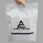 280*350 mailing satchels with handle 80 micron mailing bags with handle poly mailer bag with die cut handle
