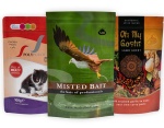 Ruihon custom food grade stand up pouch zipper bags with window custom print food whey protein powder packaging stand up pouch